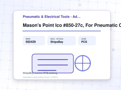 Mason's Point Ico #850-27c, For Pneumatic Chisel & Chipper - Pneumatic & Electrical Tools - Additional Items - IMPA 592429 - UOM PCS