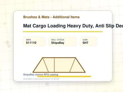 Mat Cargo Loading Heavy Duty, Anti Slip Deckmate 3000x3000mm - Brushes & Mats - Additional Items - IMPA 511110 - UOM SHT