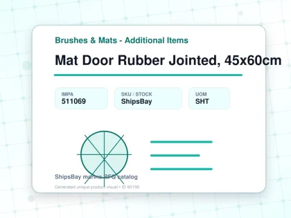 Mat Door Rubber Jointed, 45x60cm - Brushes & Mats - Additional Items - IMPA 511069 - UOM SHT