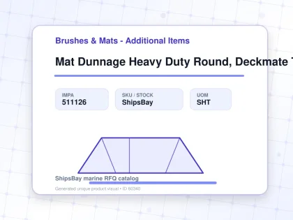 Mat Dunnage Heavy Duty Round, Deckmate T:12mm 500x500mm - Brushes & Mats - Additional Items - IMPA 511126 - UOM SHT