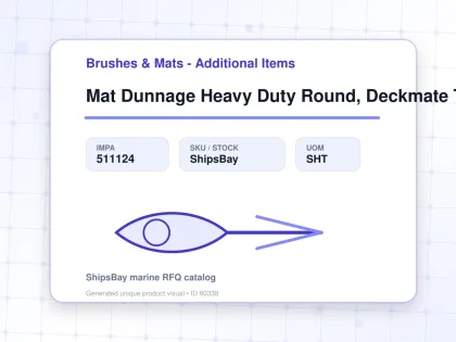 Mat Dunnage Heavy Duty Round, Deckmate T:15mm 400x400mm - Brushes & Mats - Additional Items - IMPA 511124 - UOM SHT