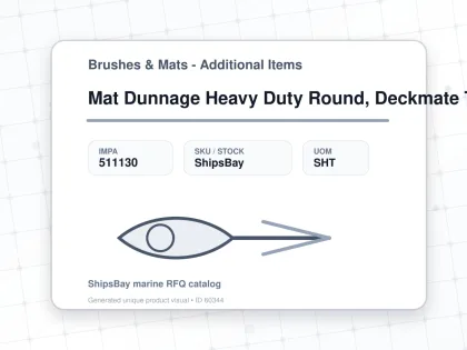 Mat Dunnage Heavy Duty Round, Deckmate T:15mm 600x600mm - Brushes & Mats - Additional Items - IMPA 511130 - UOM SHT