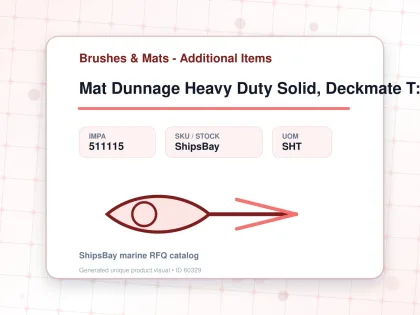 Mat Dunnage Heavy Duty Solid, Deckmate T:15mm 400x400mm - Brushes & Mats - Additional Items - IMPA 511115 - UOM SHT