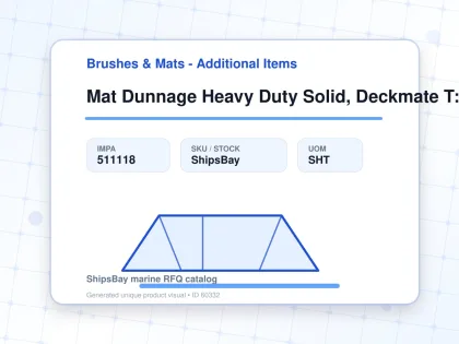 Mat Dunnage Heavy Duty Solid, Deckmate T:15mm 500x500mm - Brushes & Mats - Additional Items - IMPA 511118 - UOM SHT