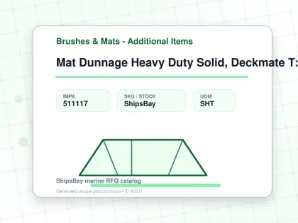 Mat Dunnage Heavy Duty Solid, Deckmate T:18mm 500x500mm - Brushes & Mats - Additional Items - IMPA 511117 - UOM SHT