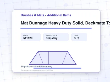 Mat Dunnage Heavy Duty Solid, Deckmate T:18mm 600x600mm - Brushes & Mats - Additional Items - IMPA 511120 - UOM SHT