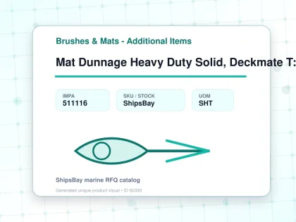 Mat Dunnage Heavy Duty Solid, Deckmate T:20mm 400x400mm - Brushes & Mats - Additional Items - IMPA 511116 - UOM SHT