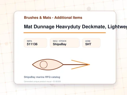 Mat Dunnage Heavyduty Deckmate, Lightweght T:15mm 500x500mm - Brushes & Mats - Additional Items - IMPA 511136 - UOM SHT
