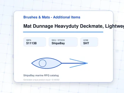 Mat Dunnage Heavyduty Deckmate, Lightweght T:18mm 600x600mm - Brushes & Mats - Additional Items - IMPA 511138 - UOM SHT