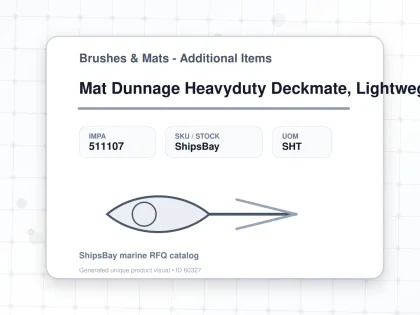 Mat Dunnage Heavyduty Deckmate, Lightweght T:20mm 300x300mm - Brushes & Mats - Additional Items - IMPA 511107 - UOM SHT
