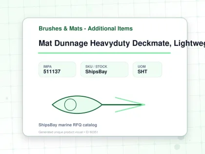 Mat Dunnage Heavyduty Deckmate, Lightweght T:20mm 500x500mm - Brushes & Mats - Additional Items - IMPA 511137 - UOM SHT