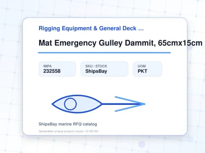 Mat Emergency Gulley Dammit, 65cmx15cm 6's - Rigging Equipment & General Deck Items - Additional Items - IMPA 232558 - UOM PKT