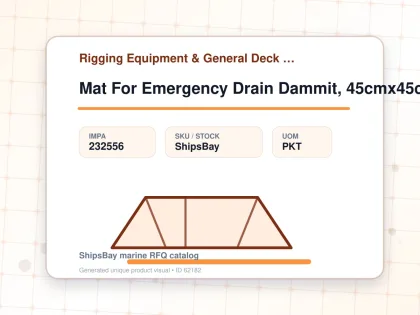 Mat For Emergency Drain Dammit, 45cmx45cm 2's - Rigging Equipment & General Deck Items - Additional Items - IMPA 232556 - UOM PKT