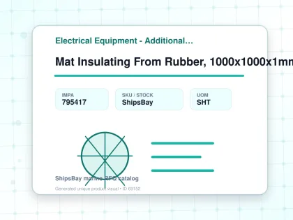 Mat Insulating From Rubber, 1000x1000x1mm - Electrical Equipment - Additional Items - IMPA 795417 - UOM SHT
