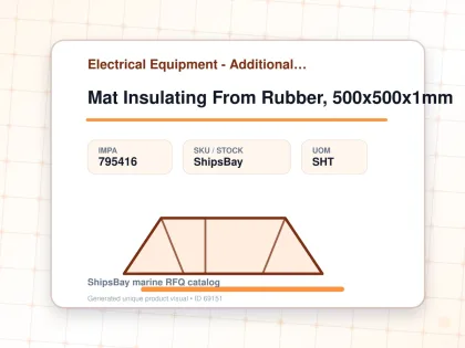 Mat Insulating From Rubber, 500x500x1mm - Electrical Equipment - Additional Items - IMPA 795416 - UOM SHT