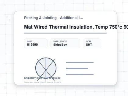 Mat Wired Thermal Insulation, Temp 750°c 60x500x4000mm - Packing & Jointing - Additional Items - IMPA 813990 - UOM SHT