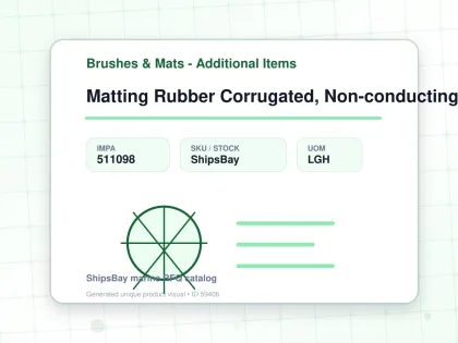 Matting Rubber Corrugated, Non-conducting 3x1000mmx10mtr - Brushes & Mats - Additional Items - IMPA 511098 - UOM LGH