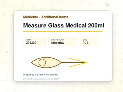 Measure Glass Medical 200ml - Medicine - Additional Items - IMPA 391330 - UOM PCS