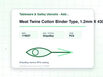 Meat Twine Cotton Binder Type, 1.2mm X 430mtr - Tableware & Galley Utensils - Additional Items - IMPA 174037 - UOM PCS