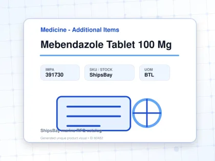 Mebendazole Tablet 100 Mg - Medicine - Additional Items - IMPA 391730 - UOM BTL