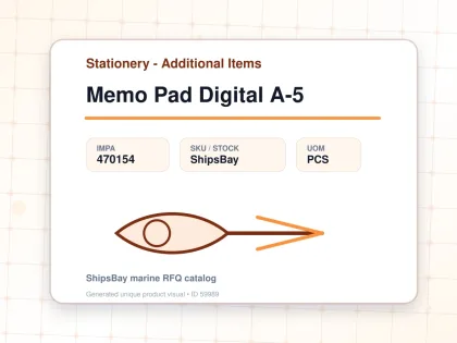 Memo Pad Digital A-5 - Stationery - Additional Items - IMPA 470154 - UOM PCS