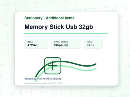 Memory Stick Usb 32gb - Stationery - Additional Items - IMPA 472870 - UOM PCS