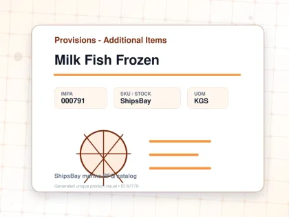 Milk Fish Frozen - Provisions - Additional Items - IMPA 000791 - UOM KGS