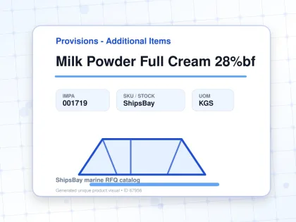 Milk Powder Full Cream 28%bf - Provisions - Additional Items - IMPA 001719 - UOM KGS