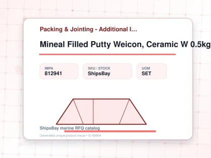 Mineal Filled Putty Weicon, Ceramic W 0.5kg - Packing & Jointing - Additional Items - IMPA 812941 - UOM SET