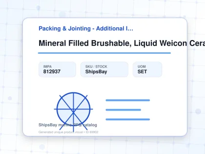 Mineral Filled Brushable, Liquid Weicon Ceramic Bl 0.5kg - Packing & Jointing - Additional Items - IMPA 812937 - UOM SET