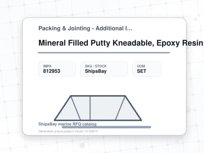 Mineral Filled Putty Kneadable, Epoxy Resin Putty 0.4kg - Packing & Jointing - Additional Items - IMPA 812953 - UOM SET