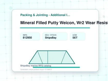 Mineral Filled Putty Weicon, Wr2 Wear Resistant 2.0kg - Packing & Jointing - Additional Items - IMPA 812950 - UOM SET