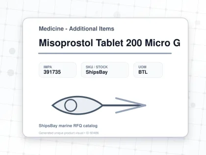 Misoprostol Tablet 200 Micro G - Medicine - Additional Items - IMPA 391735 - UOM BTL