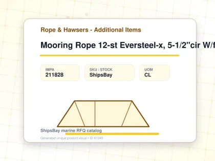 Mooring Rope 12-st Eversteel-x, 5-1/2"cir W/further Details - Rope & Hawsers - Additional Items - IMPA 211828 - UOM CL
