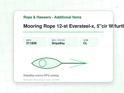 Mooring Rope 12-st Eversteel-x, 5"cir W/further Details - Rope & Hawsers - Additional Items - IMPA 211826 - UOM CL