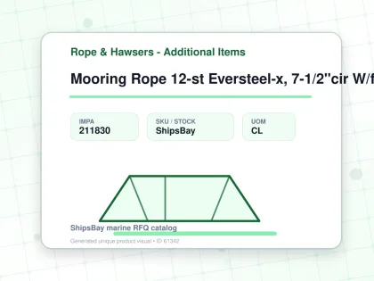 Mooring Rope 12-st Eversteel-x, 7-1/2"cir W/further Details - Rope & Hawsers - Additional Items - IMPA 211830 - UOM CL