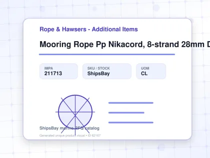 Mooring Rope Pp Nikacord, 8-strand 28mm Dia X 220mtr - Rope & Hawsers - Additional Items - IMPA 211713 - UOM CL