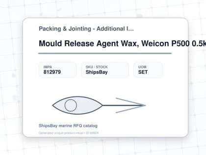 Mould Release Agent Wax, Weicon P500 0.5kg - Packing & Jointing - Additional Items - IMPA 812979 - UOM SET