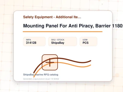 Mounting Panel For Anti Piracy, Barrier 1180x495x25mm - Safety Equipment - Additional Items - IMPA 314128 - UOM PCS