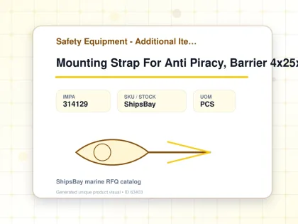 Mounting Strap For Anti Piracy, Barrier 4x25x4000mm - Safety Equipment - Additional Items - IMPA 314129 - UOM PCS