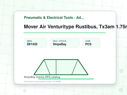 Mover Air Venturitype Rustibus, Tx3am 1.75m3/min@5.5bar - Pneumatic & Electrical Tools - Additional Items - IMPA 591432 - UOM PCS