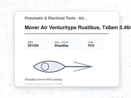 Mover Air Venturitype Rustibus, Tx8am 5.46m3/min@5.5bar - Pneumatic & Electrical Tools - Additional Items - IMPA 591434 - UOM PCS
