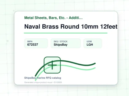 Naval Brass Round 10mm 12feet - Metal Sheets, Bars, Etc. - Additional Items - IMPA 672537 - UOM LGH