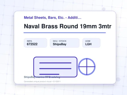 Naval Brass Round 19mm 3mtr - Metal Sheets, Bars, Etc. - Additional Items - IMPA 672522 - UOM LGH