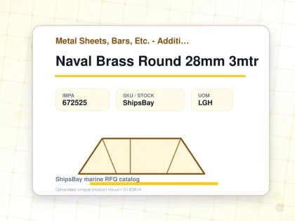 Naval Brass Round 28mm 3mtr - Metal Sheets, Bars, Etc. - Additional Items - IMPA 672525 - UOM LGH