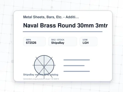 Naval Brass Round 30mm 3mtr - Metal Sheets, Bars, Etc. - Additional Items - IMPA 672526 - UOM LGH