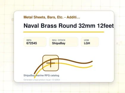 Naval Brass Round 32mm 12feet - Metal Sheets, Bars, Etc. - Additional Items - IMPA 672545 - UOM LGH