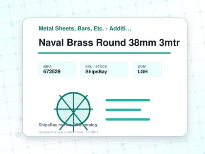 Naval Brass Round 38mm 3mtr - Metal Sheets, Bars, Etc. - Additional Items - IMPA 672529 - UOM LGH