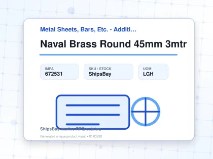 Naval Brass Round 45mm 3mtr - Metal Sheets, Bars, Etc. - Additional Items - IMPA 672531 - UOM LGH