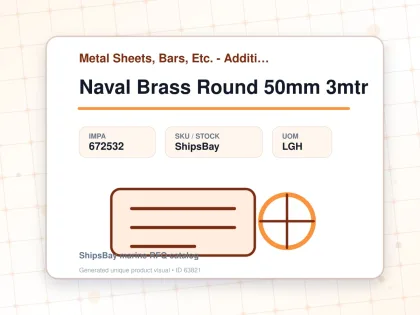 Naval Brass Round 50mm 3mtr - Metal Sheets, Bars, Etc. - Additional Items - IMPA 672532 - UOM LGH